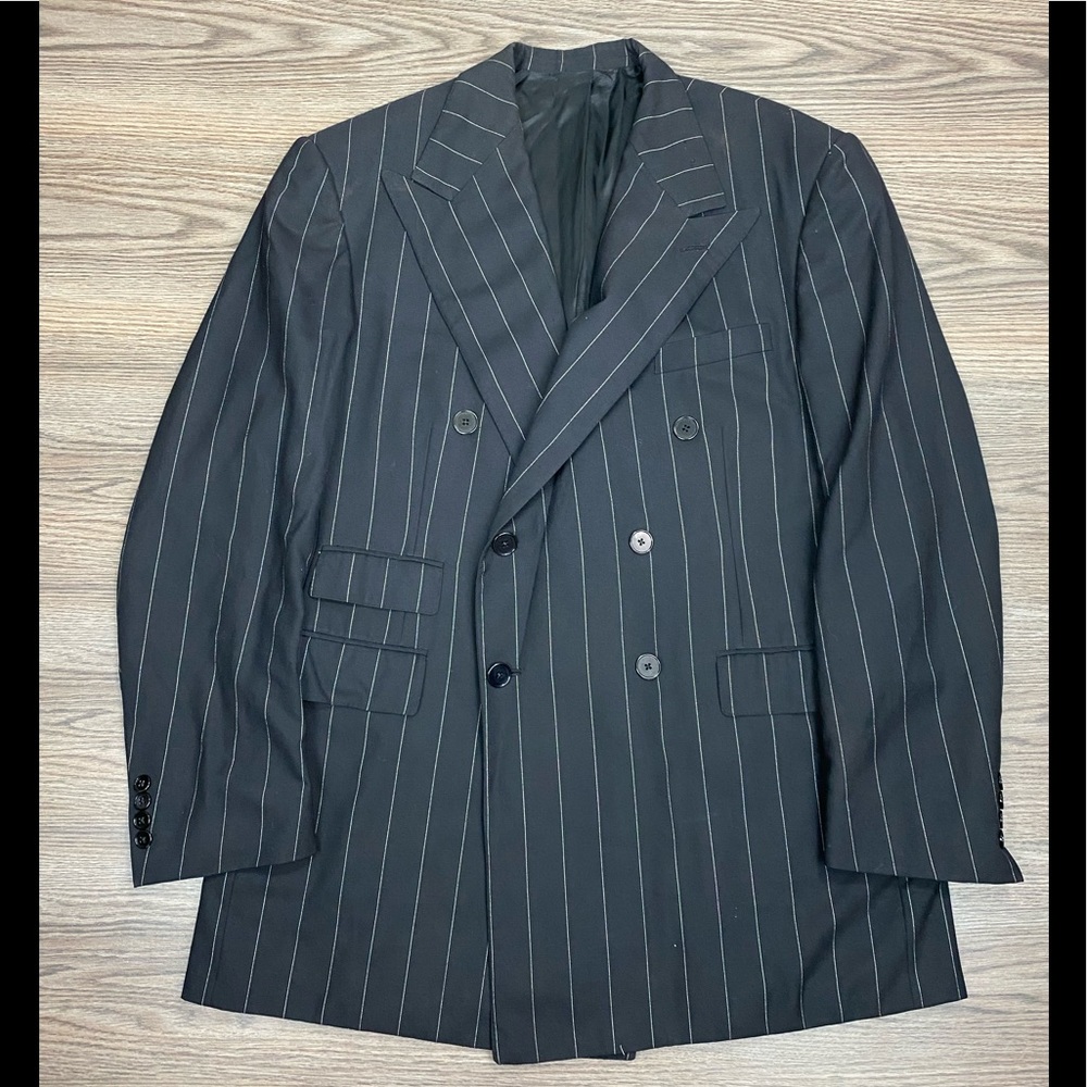Ralph Lauren Purple Label Black Pinstripe Blazer